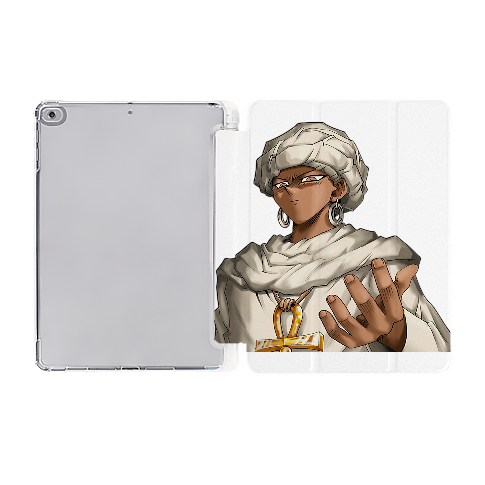 （画像用） 遊☆戯☆王 Yu-Gi-Oh! IPad ケース ペン収納付き 三つ折りスタンド PUレザー×シリコン 対応機種9.5/10.5/10.9インチ